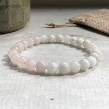 Load image into Gallery viewer, Muse Moon Babe Bracelet | Moonstone &amp; Rose Quartz, 8mm